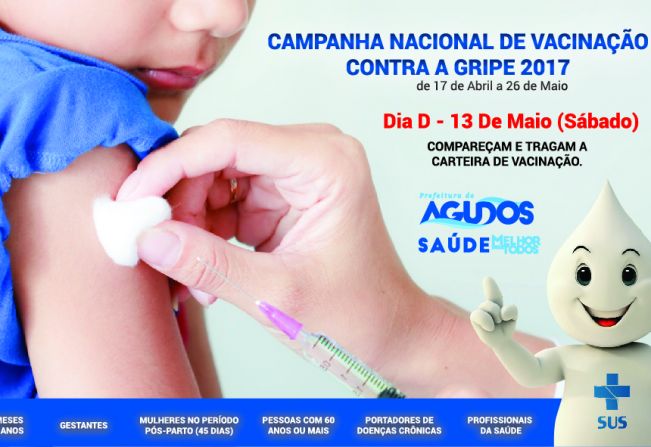 Dia D de Vacinação contra a Gripe será neste sábado, dia 13 de maio