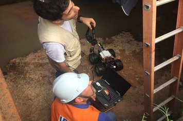 Foto - IPT faz trabalho pioneiro em Agudos com testes de Carro Robô para trabalho preventivo da Defesa Civil