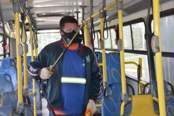 Prefeitura faz sanitização nos ônibus do Transporte Coletivo Gratuito