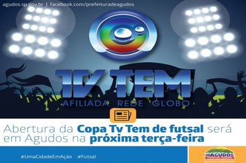 Copa TV TEM de Futsal 2016 começa na próxima terça-feira em Agudos