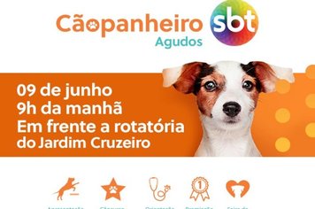 Prefeitura de Agudos e SBT realizam edição do “Cãopanheiro’’ neste domingo