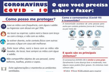 COMUNICADO DA PREFEITURA DE AGUDOS - AÇÕES DE PREVENÇÃO AO CORONAVÍRUS
