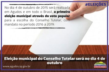 Eleição Municipal do Conselho Tutelar será no dia 4 de outubro