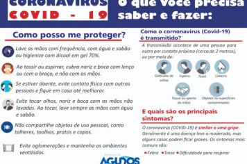Prefeitura de Agudos publica Decreto com ações de prevenção ao coronavírus