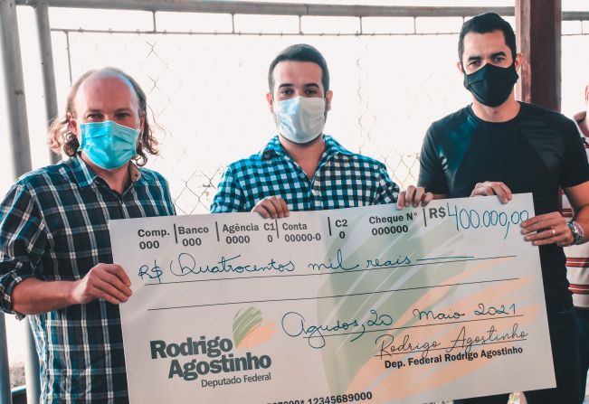 Rodrigo Agostinho destina R$ 400 mil para Agudos