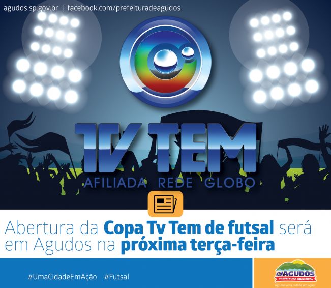 Copa TV TEM de Futsal 2016 começa na próxima terça-feira em Agudos