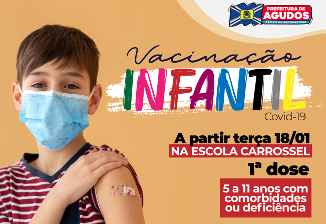 Vacinação de crianças de 5 a 11 anos já começou em Agudos