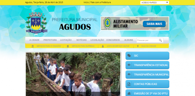Prefeitura de Agudos põe no ar seu novo site