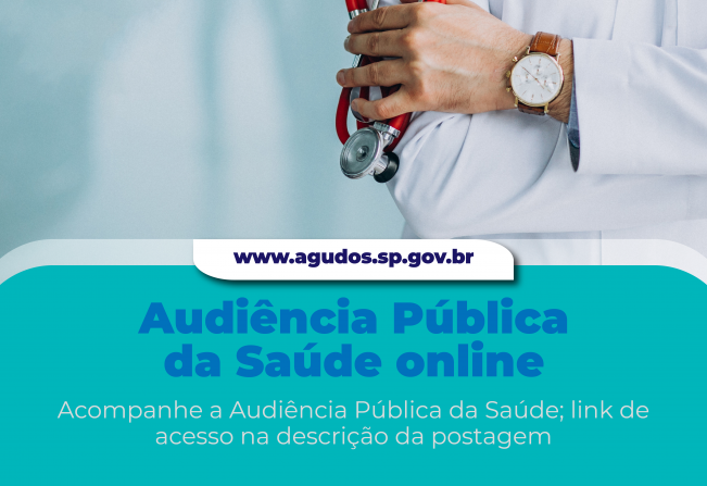 Audiência Pública da Saúde será online