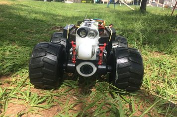 Foto - IPT faz trabalho pioneiro em Agudos com testes de Carro Robô para trabalho preventivo da Defesa Civil