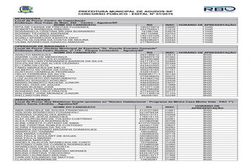Foto - Confira o edital e convocação para prova prática e teste de aptidão física, do concurso público da Prefeitura de Agudos.