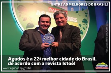 Agudos está em 22º lugar no ranking das 