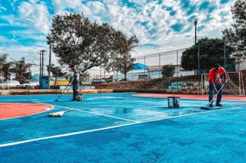 Quadras esportivas de Agudos estão sendo recuperadas