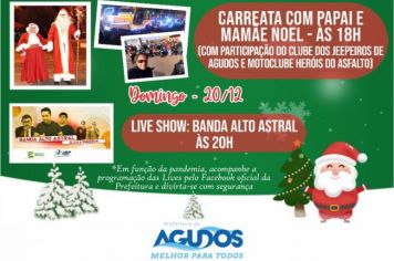 Programação de final de ano em Agudos tem carreata com Papai Noel