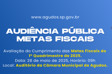 AUDIÊNCIA PÚBLICA DAS METAS FISCAIS