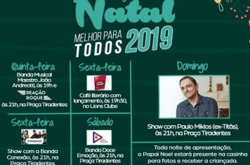 Programação de Natal prossegue em Agudos com ex-Titãs Paulo Miklos no domingo