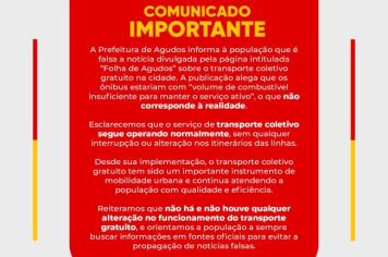 Nota sobre o transporte coletivo gratuito