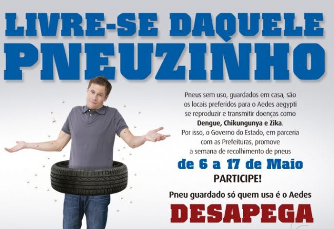 Agudos participa da Semana de Recolhimento de Pneus contra a dengue