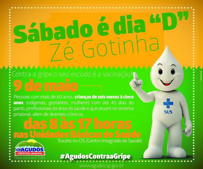  Campanha de vacinação contra gripe tem dia D neste sábado em Agudos