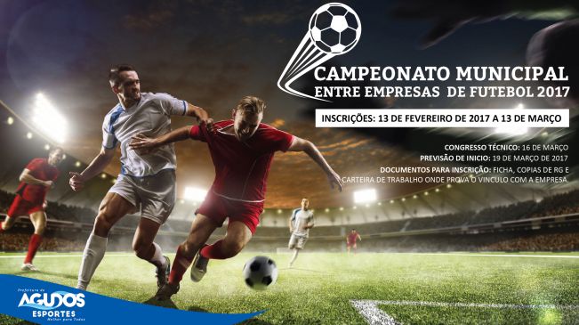 Começam hoje, dia 13 de fevereiro, as inscrições para o Campeonato entre Empresas